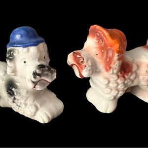 Vintage Dogs in Hats Salt & Pepper Shakers Japan